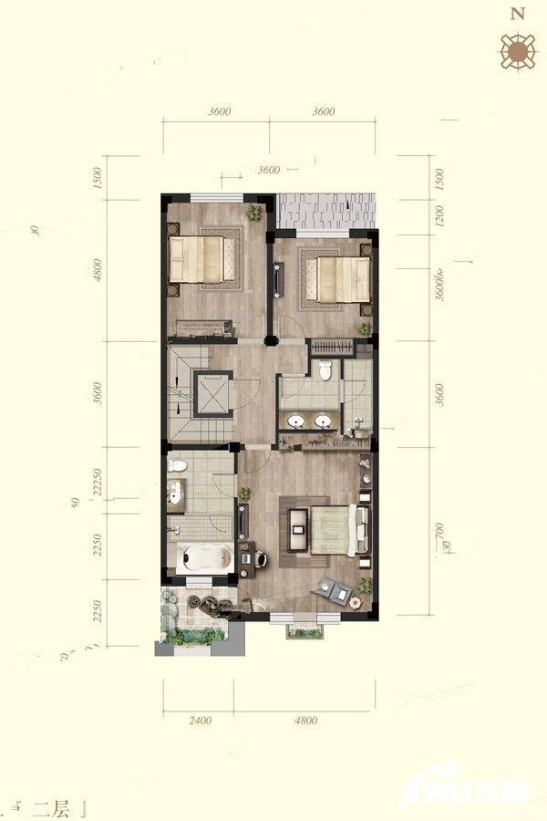 国信南湖别墅7室4厅5卫348㎡户型图