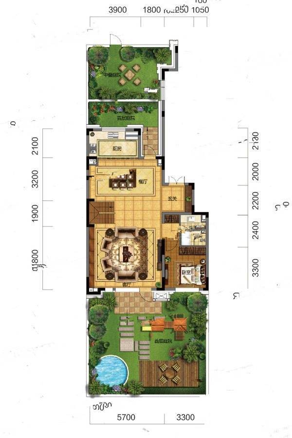 保利堂悦4室2厅3卫200㎡户型图