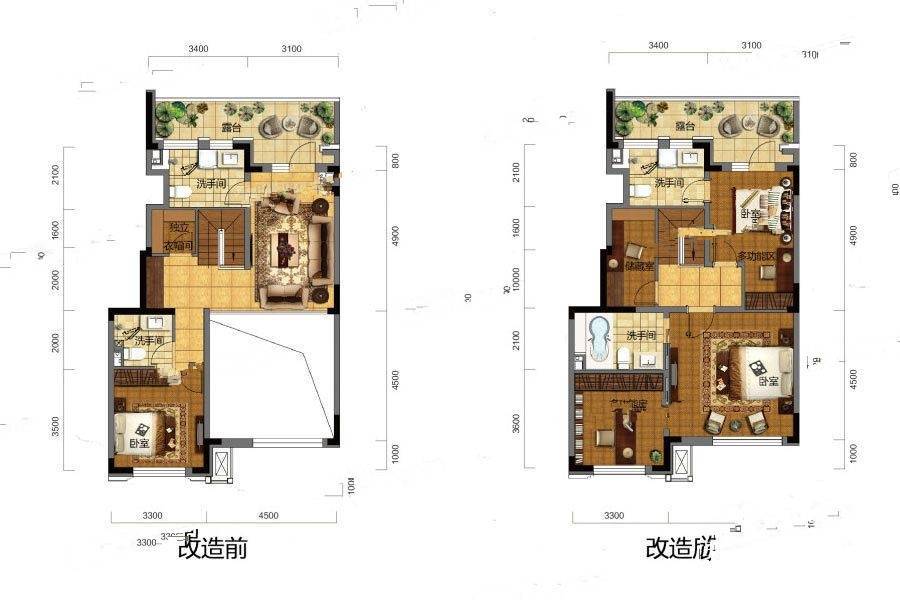 保利堂悦4室2厅3卫200㎡户型图