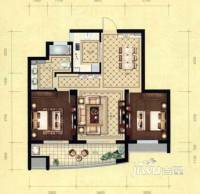 卧龙天香华庭2室2厅1卫93.4㎡户型图