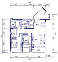 裕邦新外滩203室2厅2卫93㎡户型图