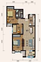 萬城聚豪3室2厅1卫105㎡户型图
