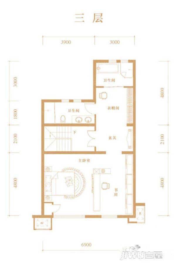 天湖悦府4室2厅5卫238㎡户型图