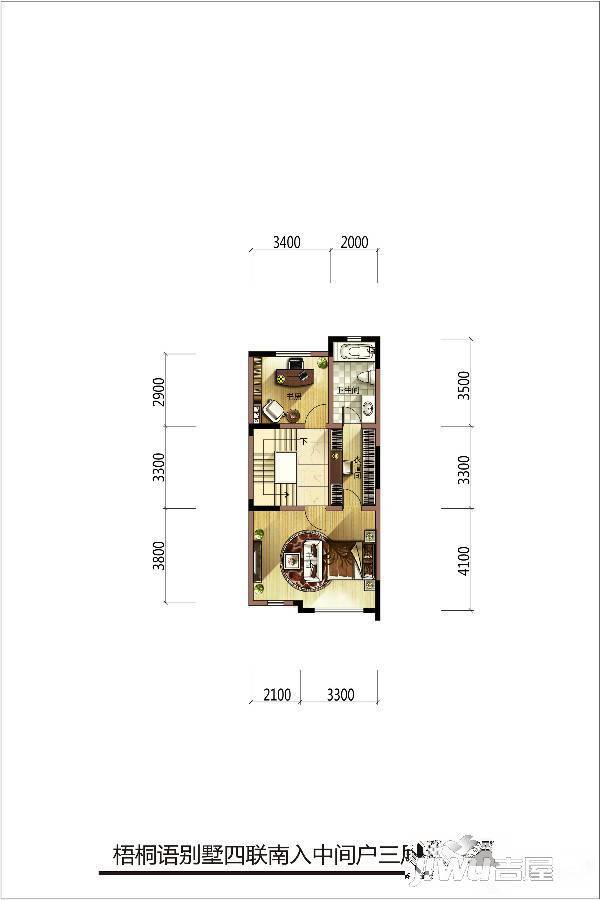 保利梧桐语2室2厅3卫170㎡户型图