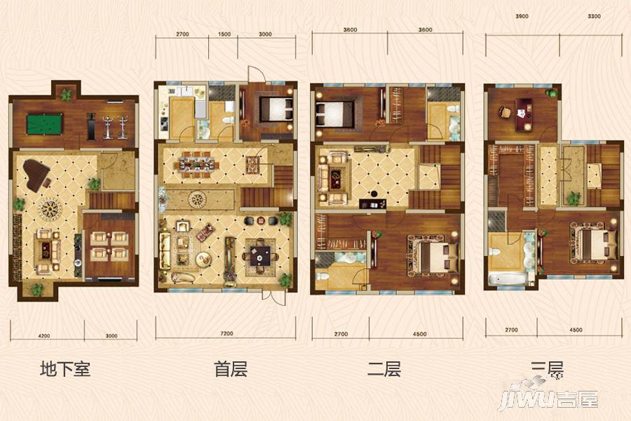 南湖红星国际广场5室4厅4卫234㎡户型图