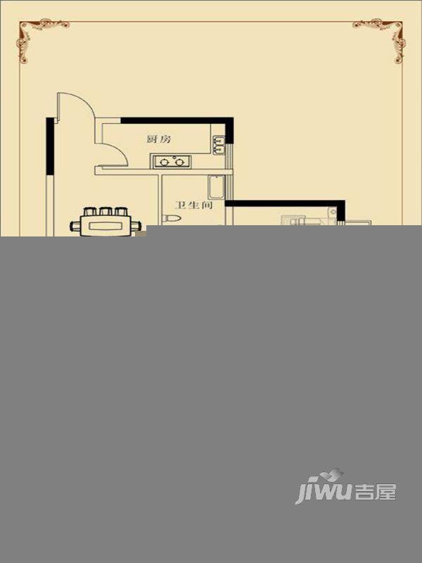 华东竹苑2室2厅1卫86.6㎡户型图