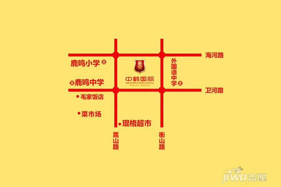 中鹤国际位置交通图图片