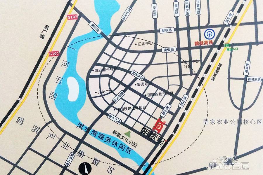 鹤壁龙岗人文小镇地图图片