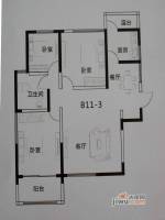 九州理想城3室2厅1卫101.8㎡户型图