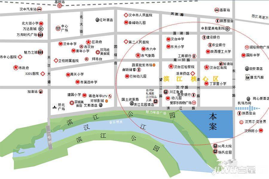 漢江首府位置交通图图片