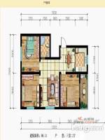 汉中东盛名居2室2厅1卫98.1㎡户型图