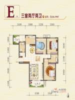 光辉社区·汉江国际普通住宅126.4㎡户型图