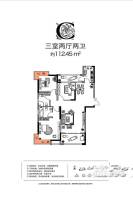 凯旋翰林府3室2厅2卫112.5㎡户型图