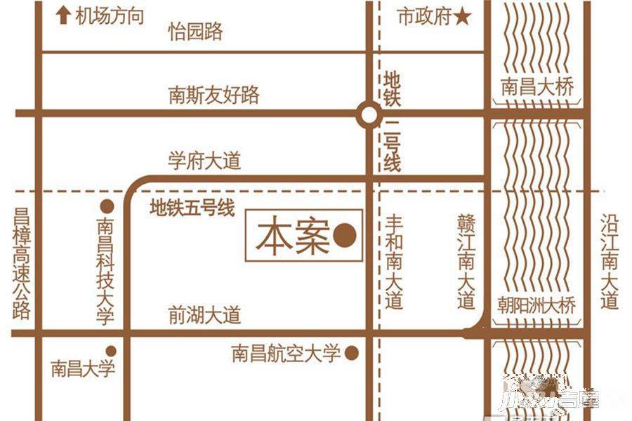 中央香榭位置交通图