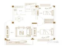 明华水岸名居2室2厅1卫95㎡户型图