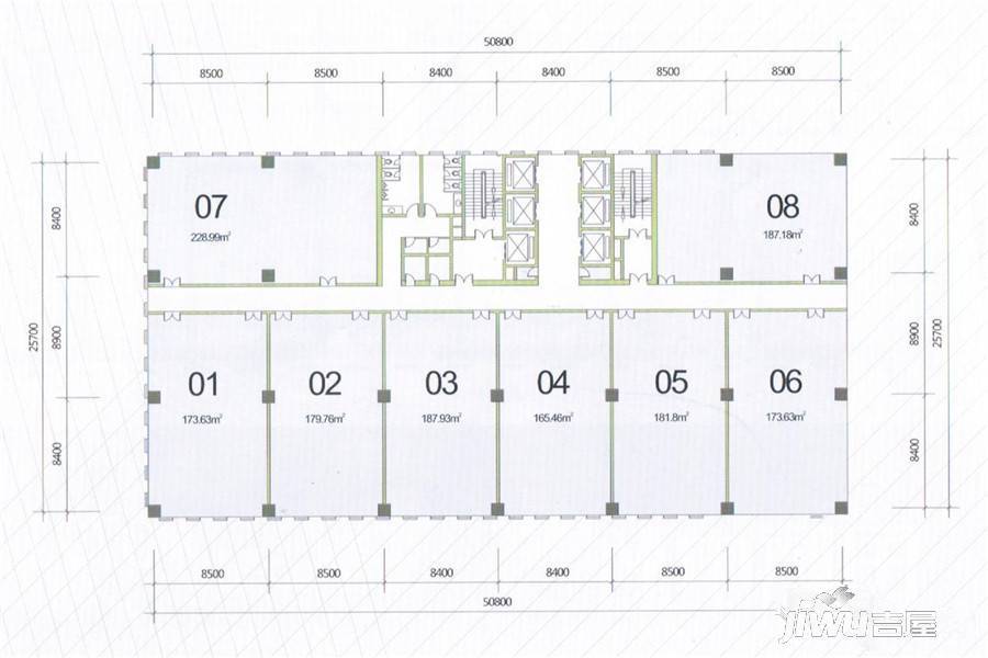 中节能国际中心普通住宅1478.4㎡户型图