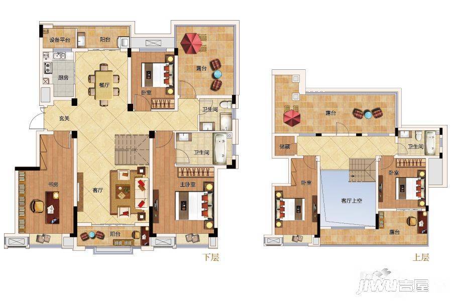 蓝光林肯公园5室2厅3卫170㎡户型图