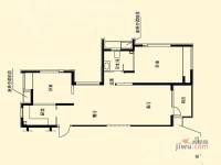 天宏水晶城2室2厅1卫66.8㎡户型图