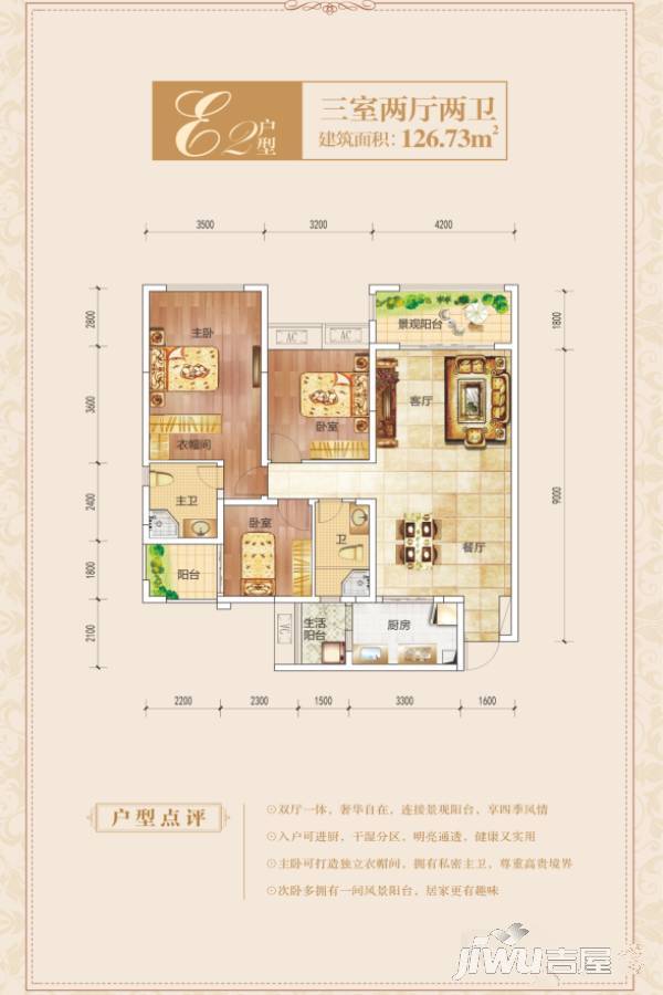 天宏凯旋城32室1厅0卫126.7㎡户型图