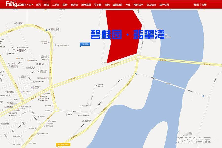 广安碧桂园翡翠湾位置交通图