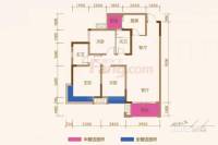 中诚山水印象3室2厅2卫100.8㎡户型图