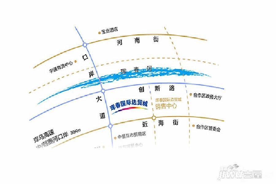 珲春国际边贸城位置交通图