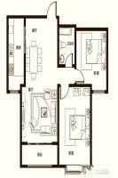 凤凰永安居2室2厅1卫100㎡户型图