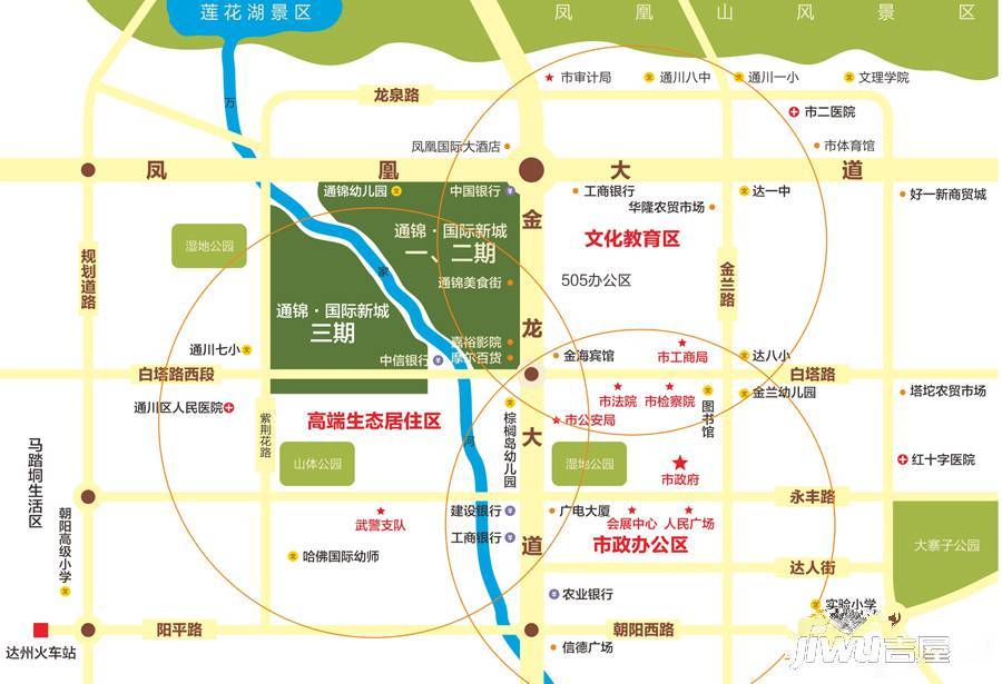 通锦国际嘉园位置交通图