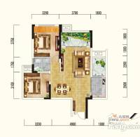 嘉阳天宇2室2厅1卫78.1㎡户型图
