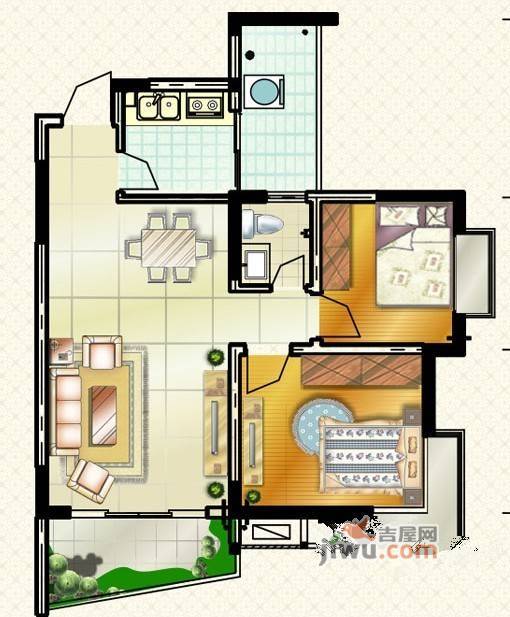 悦城逸景普通住宅71.3㎡户型图