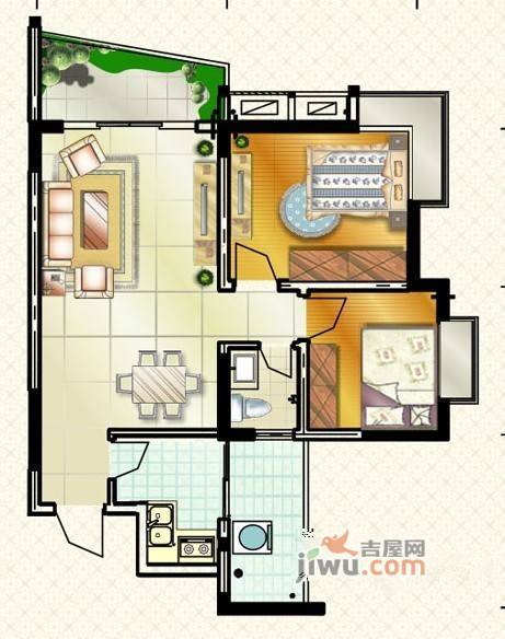 悦城逸景普通住宅71.2㎡户型图