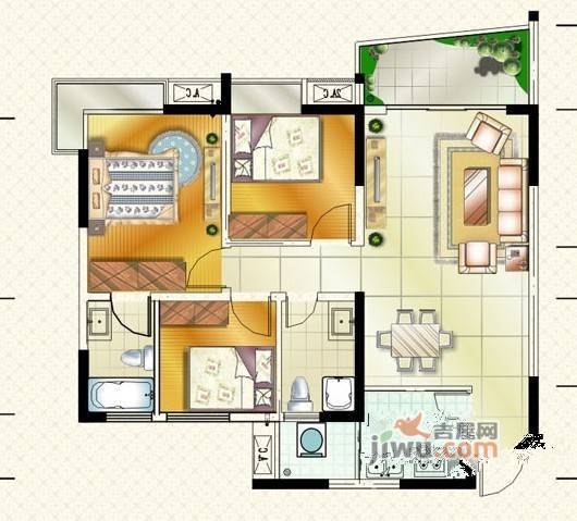 悦城逸景普通住宅99.3㎡户型图