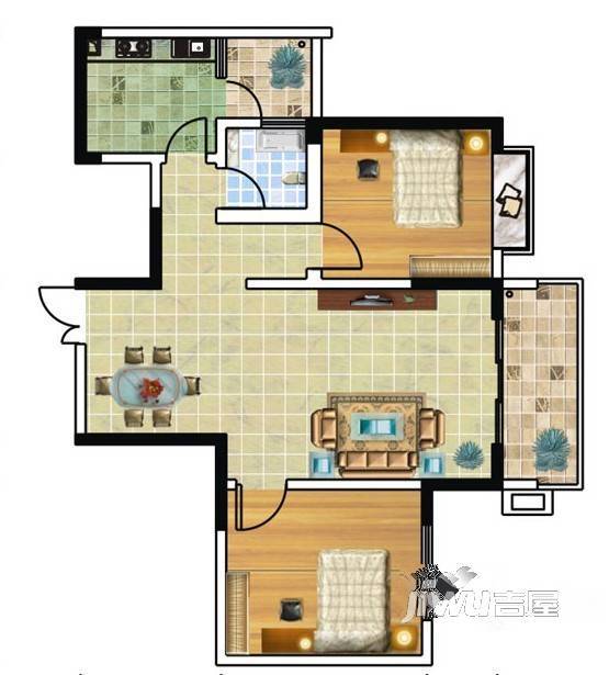 天恒时代广场普通住宅86㎡户型图