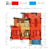 东湖天誉城5室2厅3卫124.2㎡户型图