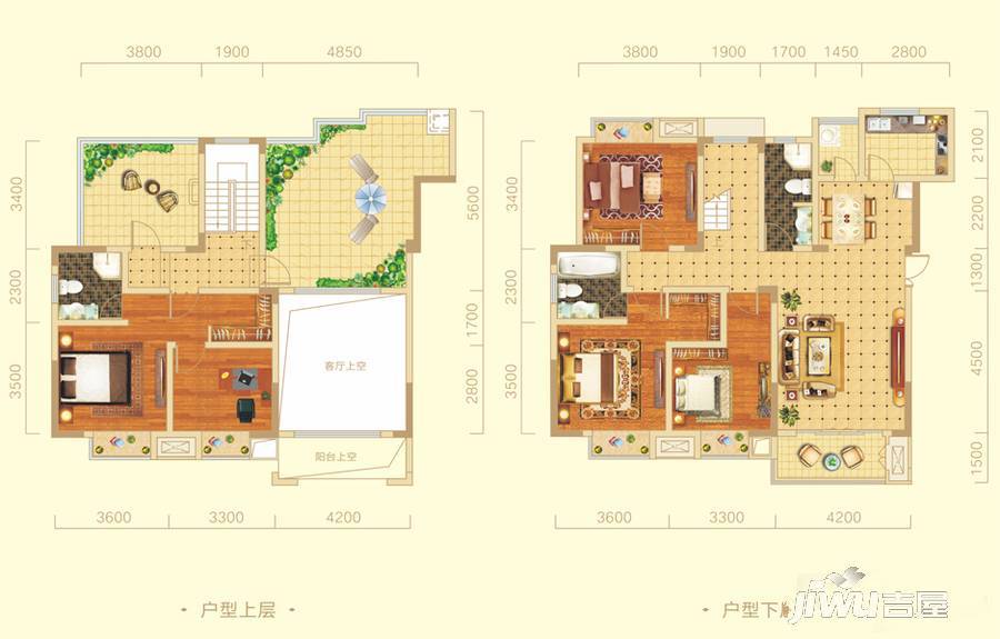 通锦国际嘉园5室2厅2卫170.4㎡户型图