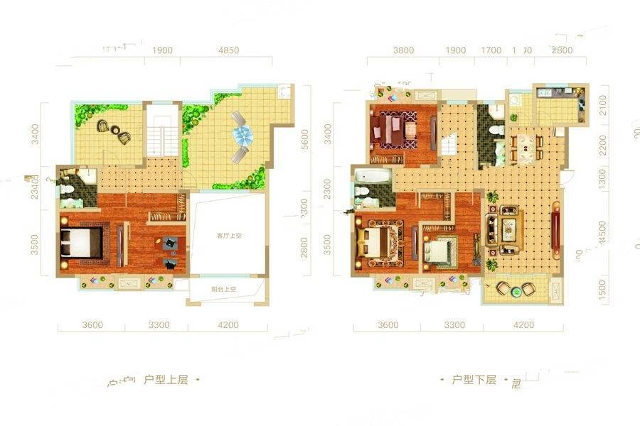 通锦国际嘉园5室2厅3卫170.4㎡户型图