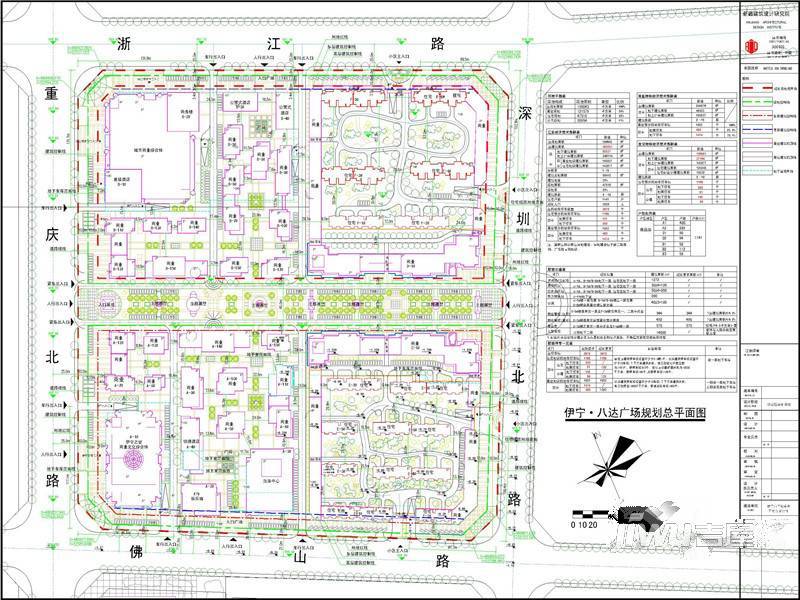 八达赛里斯广场规划图图片