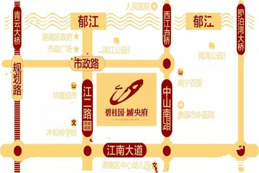 碧桂园城央府位置交通图图片