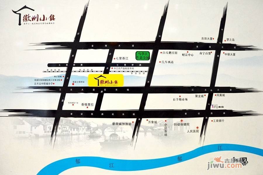 徽州小镇位置交通图1