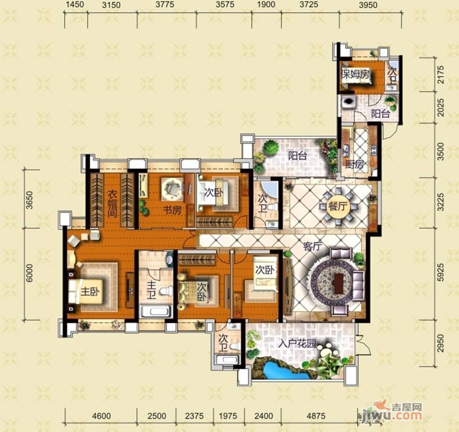 盛世名都二期6室2厅3卫276.4㎡户型图