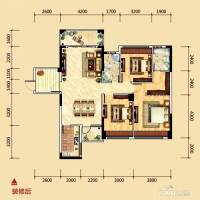 金港明珠3室2厅2卫126㎡户型图