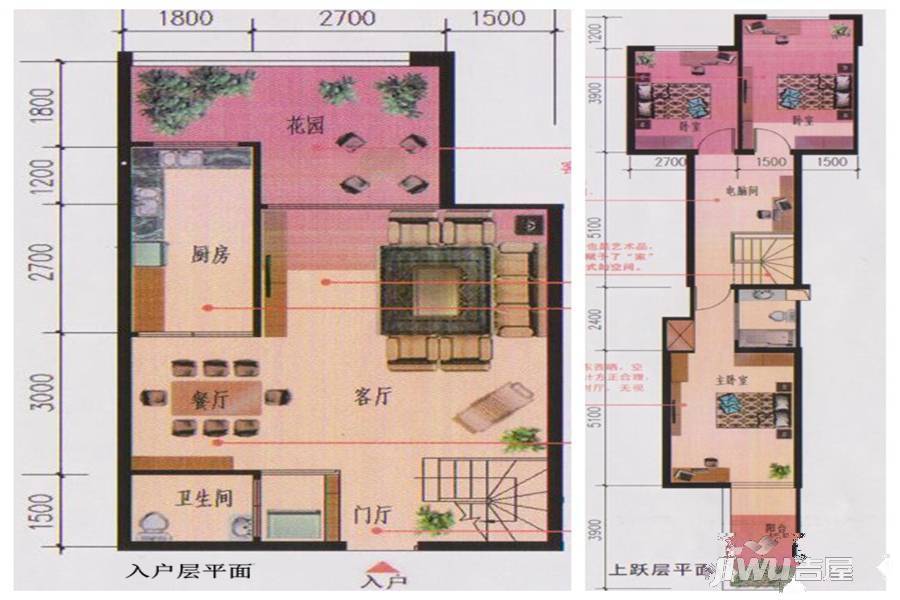 益盛园4室2厅2卫97㎡户型图