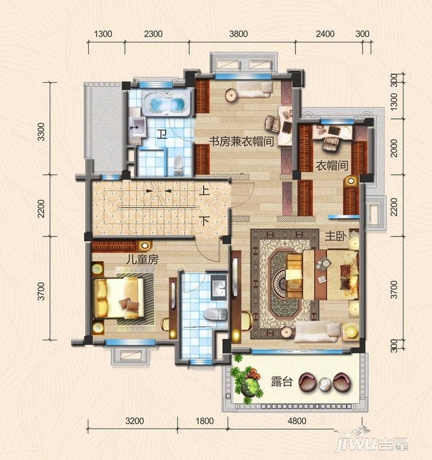 贵港碧桂园2室0厅1卫90㎡户型图