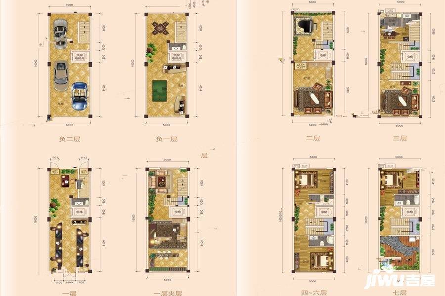 凯旋新天地5室3厅4卫560.1㎡户型图