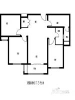 墨乡圣府3室2厅1卫113㎡户型图