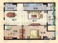 城建威尼斯2室2厅1卫108㎡户型图