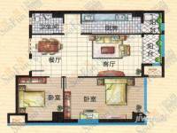 城建威尼斯2室2厅1卫109㎡户型图