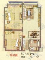 伦达国贸城1室1厅1卫37.3㎡户型图
