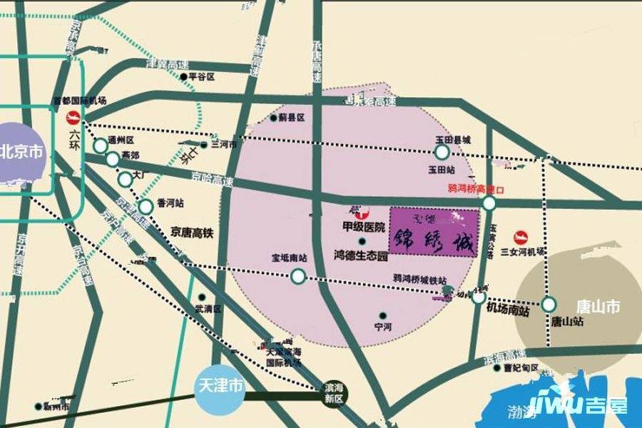 泓德锦绣城位置交通图