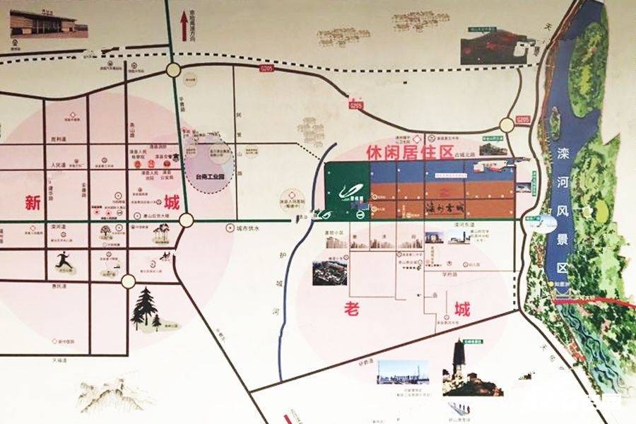 滦州君悦湾位置交通图
